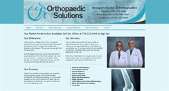 Desktop Screenshot of orthopaedicsolutionsmd.com